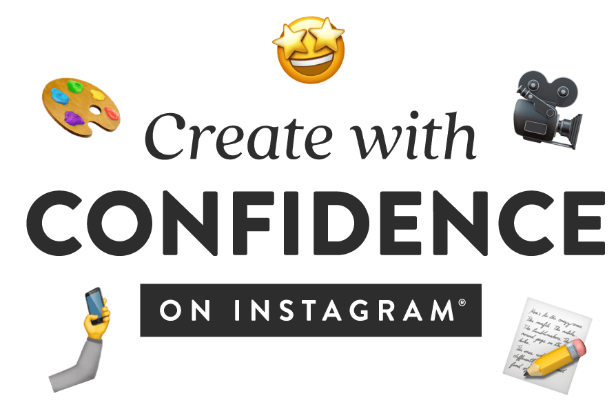 create with confidence on instagram logo