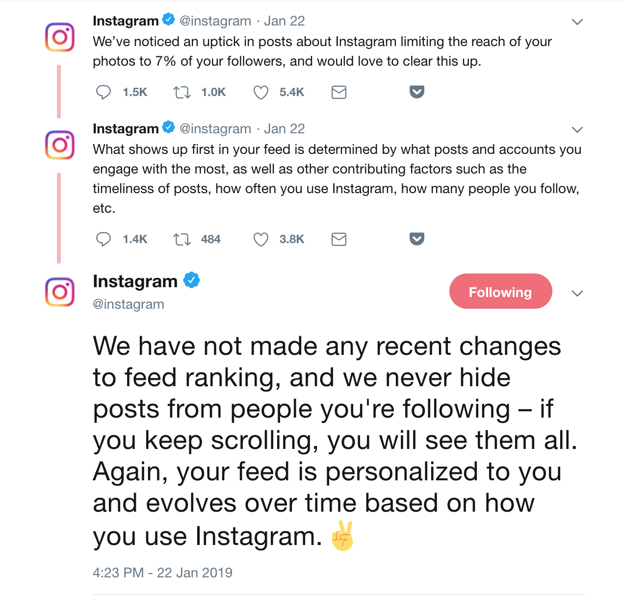 instagram limits reach